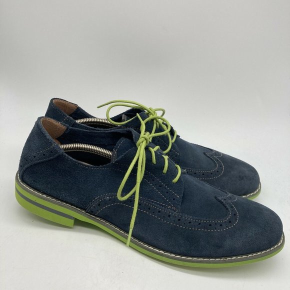 Florsheim Mens Suede Leather Oxford Shoes Blue Size 12M - Picture 1 of 10